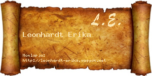 Leonhardt Erika névjegykártya
